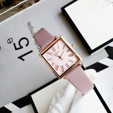 Đồng hồ nữ Julius JA-1269 dây da mặt vuông
