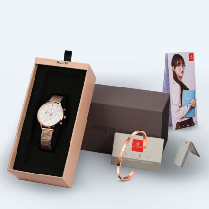 Đồng hồ nữ Julius Star JS-005 dây thép 6 kim
