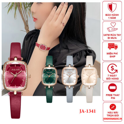 Đồng hồ nữ Julius JA-1341 dây da siêu đẹp