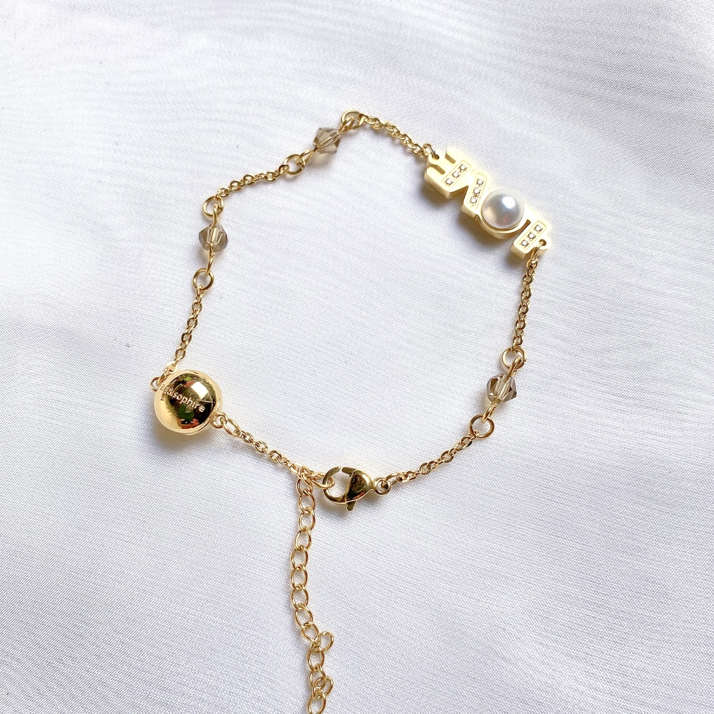 vòng tay love màu vàng (1)