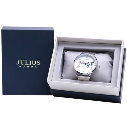 Đồng hồ nam Julius JAH-117 dây thép có lịch