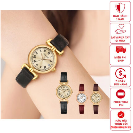 Đồng hồ nữ Julius JA-1529 dây da size nhỏ