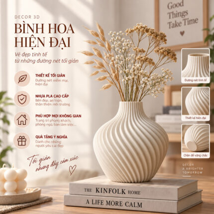 Bình Hoa Tròn Felicia Rossella Phong Cách Botany Chic In 3D